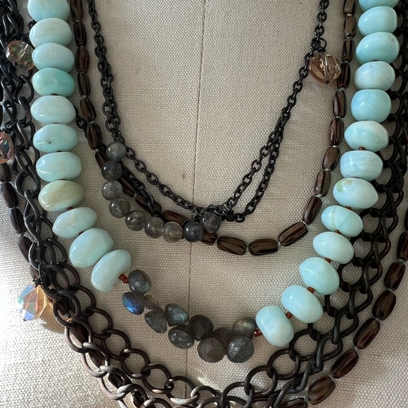 Stunning Hand Crafted Multi-Layer Statement Necklace - Picture 8 of 12